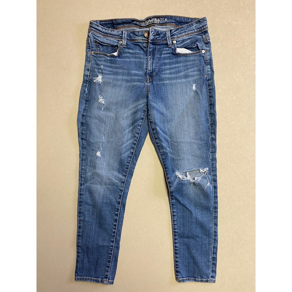 American Eagle Outfitters Vintage Collection Distressed Skinny Blue Jeans 30x26